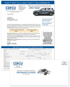 auto loan credit union refinancing campaign