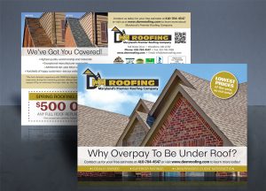 dwm roofing postcard design